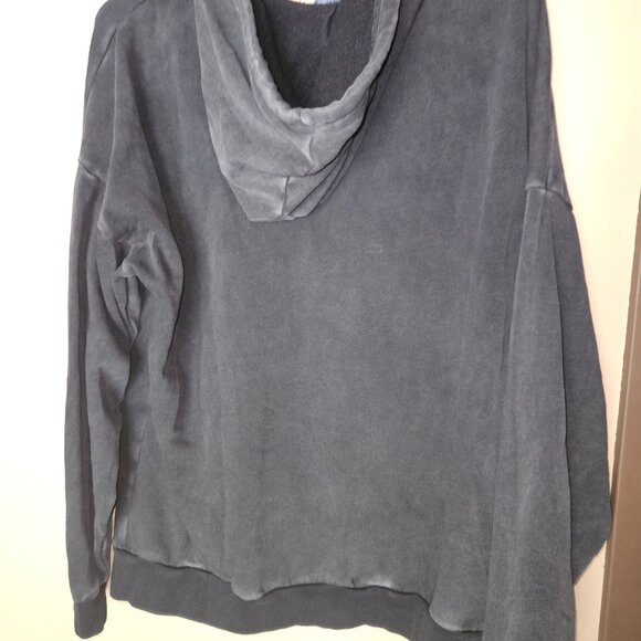 Social Collision Skull Black Faded Y2K Inspired Hooded Jacket - Picture 3 of 4